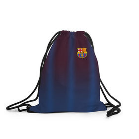 Рюкзак-мешок 3D с принтом FC Barcelona Gradient в Санкт-Петербурге, 100% полиэстер | плотность ткани — 200 г/м2, размер — 35 х 45 см; лямки — толстые шнурки, застежка на шнуровке, без карманов и подкладки | fc | fc barcelona | fcb | барселона | спорт | спортивные | фк | футбол