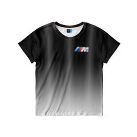 Детская футболка 3D с принтом BMW 2018 Black Gradient в Санкт-Петербурге, 100% гипоаллергенный полиэфир | прямой крой, круглый вырез горловины, длина до линии бедер, чуть спущенное плечо, ткань немного тянется | bmw | автомобильные | бмв | машины