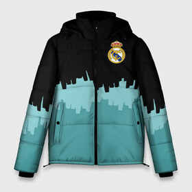 Мужская зимняя куртка 3D с принтом Real Madrid 2018 Paints в Санкт-Петербурге, верх — 100% полиэстер; подкладка — 100% полиэстер; утеплитель — 100% полиэстер | длина ниже бедра, свободный силуэт Оверсайз. Есть воротник-стойка, отстегивающийся капюшон и ветрозащитная планка. 

Боковые карманы с листочкой на кнопках и внутренний карман на молнии. | Тематика изображения на принте: fc | real madrid | реал мадрид | спорт | спортивные | фк | футбол