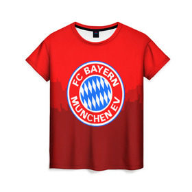 Женская футболка 3D с принтом FC Bayern 2018 Paints в Санкт-Петербурге, 100% полиэфир ( синтетическое хлопкоподобное полотно) | прямой крой, круглый вырез горловины, длина до линии бедер | bayern | fc | бавария | спорт | спортивные | фк | футбол