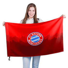 Флаг 3D с принтом FC Bayern 2018 Paints в Санкт-Петербурге, 100% полиэстер | плотность ткани — 95 г/м2, размер — 67 х 109 см. Принт наносится с одной стороны | bayern | fc | бавария | спорт | спортивные | фк | футбол