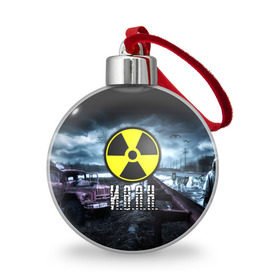 Ёлочный шар с принтом S.T.A.L.K.E.R. - И.В.А.Н. в Санкт-Петербурге, Пластик | Диаметр: 77 мм | stalker | ванька | ваня | иван | имя | припять | радиация | сталкер | чернобыль