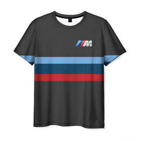 Мужская футболка 3D с принтом BMW 2018 M Sport в Санкт-Петербурге, 100% полиэфир | прямой крой, круглый вырез горловины, длина до линии бедер | bmw | автомобиль | автомобильные | бмв | машины