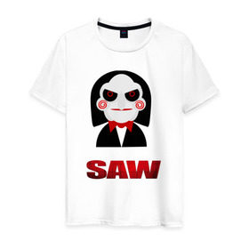 Мужская футболка хлопок с принтом New saw в Санкт-Петербурге, 100% хлопок | прямой крой, круглый вырез горловины, длина до линии бедер, слегка спущенное плечо. | 