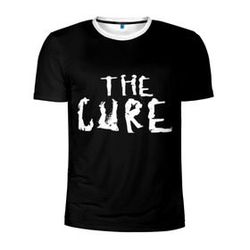 Мужская футболка 3D спортивная с принтом The Cure в Санкт-Петербурге, 100% полиэстер с улучшенными характеристиками | приталенный силуэт, круглая горловина, широкие плечи, сужается к линии бедра | robert smith | rock band | the cure | uk | британия | роберт смит | рок группа