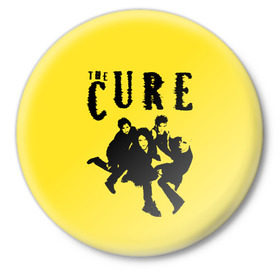 Значок с принтом The Cure в Санкт-Петербурге,  металл | круглая форма, металлическая застежка в виде булавки | robert smith | rock band | the cure | uk | британия | роберт смит | рок группа