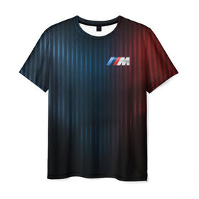 Мужская футболка 3D с принтом BMW M Abstract Design в Санкт-Петербурге, 100% полиэфир | прямой крой, круглый вырез горловины, длина до линии бедер | bmw | bmw motorsport | bmw performance | carbon | m | motorsport | performance | sport | бмв | карбон | моторспорт | спорт