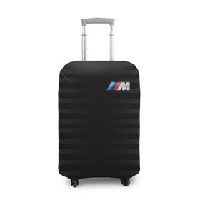 Чехол для чемодана 3D с принтом BMW M BLACK & GREY в Санкт-Петербурге, 86% полиэфир, 14% спандекс | двустороннее нанесение принта, прорези для ручек и колес | bmw | автомобильные | бмв | машины