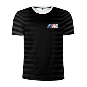 Мужская футболка 3D спортивная с принтом BMW M BLACK & GREY в Санкт-Петербурге, 100% полиэстер с улучшенными характеристиками | приталенный силуэт, круглая горловина, широкие плечи, сужается к линии бедра | bmw | автомобильные | бмв | машины