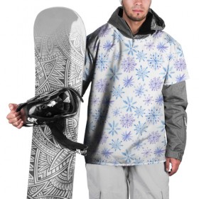 Накидка на куртку 3D с принтом Снежинки в Санкт-Петербурге, 100% полиэстер |  | christmas | new year | snow | новый год | рождество | снег | снежинка | снежинки