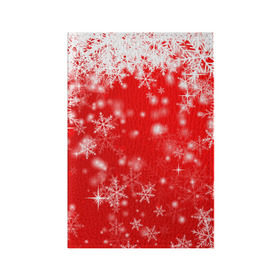 Обложка для паспорта матовая кожа с принтом Новогоднее чудо 1 в Санкт-Петербурге, натуральная матовая кожа | размер 19,3 х 13,7 см; прозрачные пластиковые крепления | Тематика изображения на принте: новый год | снег | снежинки