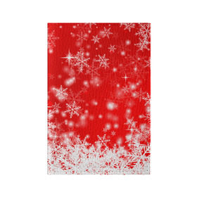 Обложка для паспорта матовая кожа с принтом Новогоднее чудо 2 в Санкт-Петербурге, натуральная матовая кожа | размер 19,3 х 13,7 см; прозрачные пластиковые крепления | Тематика изображения на принте: новый год | снег | снежинки