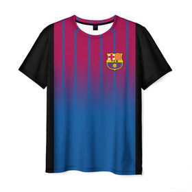 Мужская футболка 3D с принтом FC Barcelona 2018 в Санкт-Петербурге, 100% полиэфир | прямой крой, круглый вырез горловины, длина до линии бедер | fc | fc barcelona | fcb | барселона | спорт | спортивные | футбол | футбольный клуб