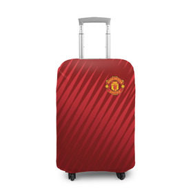 Чехол для чемодана 3D с принтом Manchester United Sportwear в Санкт-Петербурге, 86% полиэфир, 14% спандекс | двустороннее нанесение принта, прорези для ручек и колес | emirates | fc | manchester united | геометрия | манчестер юнайтед | спорт | футбол | футбольный клуб | эмблема