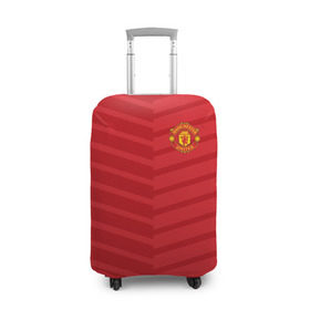 Чехол для чемодана 3D с принтом Manchester United 2018 Reverse в Санкт-Петербурге, 86% полиэфир, 14% спандекс | двустороннее нанесение принта, прорези для ручек и колес | emirates | fc | manchester united | геометрия | манчестер юнайтед | спорт | футбол | футбольный клуб | эмблема