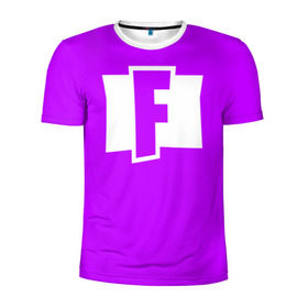 Мужская футболка 3D спортивная с принтом F Fortnite в Санкт-Петербурге, 100% полиэстер с улучшенными характеристиками | приталенный силуэт, круглая горловина, широкие плечи, сужается к линии бедра | fortnite