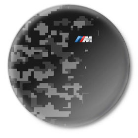 Значок с принтом BMW 2018 Grey M Sport в Санкт-Петербурге,  металл | круглая форма, металлическая застежка в виде булавки | bmw | автомобильные | бмв | машины