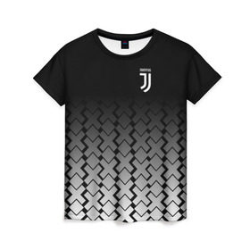 Женская футболка 3D с принтом Juventus 2018 X Sport в Санкт-Петербурге, 100% полиэфир ( синтетическое хлопкоподобное полотно) | прямой крой, круглый вырез горловины, длина до линии бедер | fc | juventus | спорт | спортивные | фк | футбол | ювентус