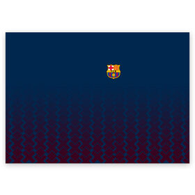 Поздравительная открытка с принтом FC Barca 2018 Creative uniform в Санкт-Петербурге, 100% бумага | плотность бумаги 280 г/м2, матовая, на обратной стороне линовка и место для марки
 | fc | fc barcelona | fcb | барселона | спорт | спортивные | фк | футбол