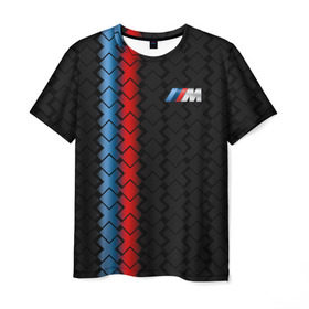 Мужская футболка 3D с принтом BMW Premium в Санкт-Петербурге, 100% полиэфир | прямой крой, круглый вырез горловины, длина до линии бедер | bmw | автомобильные | бмв | машины