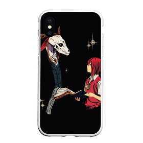 Чехол для iPhone XS Max матовый с принтом Mahou Tsukai no Yome в Санкт-Петербурге, Силикон | Область печати: задняя сторона чехла, без боковых панелей | девушка | красные волосы | монстр | невеста чародея