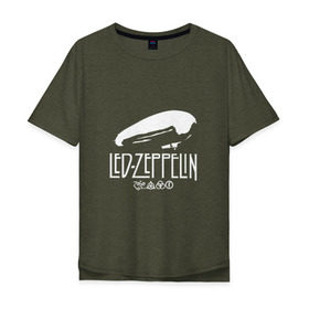 Мужская футболка хлопок Oversize с принтом Led Zeppelin дирижабль в Санкт-Петербурге, 100% хлопок | свободный крой, круглый ворот, “спинка” длиннее передней части | Тематика изображения на принте: led | led zeppelin | блюз | группа | джимми пейдж | джон генри бонэм | джон пол джонс | лед зепелен | лед зеппелин | метал | роберт плант | рок | тяжелый | фолк | хард | хардрок | хеви | хевиметал