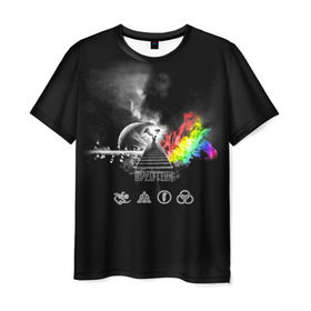 Мужская футболка 3D с принтом Led Zeppelin в Санкт-Петербурге, 100% полиэфир | прямой крой, круглый вырез горловины, длина до линии бедер | led | led zeppelin | блюз | группа | джимми пейдж | джон генри бонэм | джон пол джонс | лед зепелен | лед зеппелин | метал | роберт плант | рок | тяжелый | фолк | хард | хардрок | хеви | хевиметал