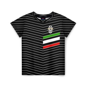 Детская футболка 3D с принтом Juventus 2018 Италия в Санкт-Петербурге, 100% гипоаллергенный полиэфир | прямой крой, круглый вырез горловины, длина до линии бедер, чуть спущенное плечо, ткань немного тянется | fc | juventus | спорт | спортивные | фк | футбол | ювентус