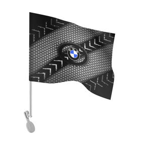 Флаг для автомобиля с принтом BMW Carboniferous 2018 в Санкт-Петербурге, 100% полиэстер | Размер: 30*21 см | abstraction | carboniferous | карбон | текстуры