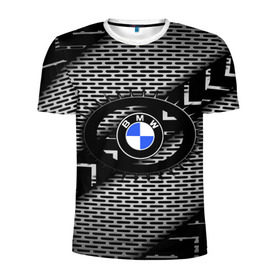Мужская футболка 3D спортивная с принтом BMW Carboniferous 2018 в Санкт-Петербурге, 100% полиэстер с улучшенными характеристиками | приталенный силуэт, круглая горловина, широкие плечи, сужается к линии бедра | Тематика изображения на принте: abstraction | carboniferous | карбон | текстуры