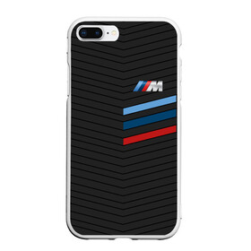 Чехол для iPhone 7Plus/8 Plus матовый с принтом BMW Tricolor Sport в Санкт-Петербурге, Силикон | Область печати: задняя сторона чехла, без боковых панелей | bmw | автомобильные | бмв | машины