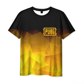 Мужская футболка 3D с принтом PUBG Abstract в Санкт-Петербурге, 100% полиэфир | прямой крой, круглый вырез горловины, длина до линии бедер | battle royal | playerunknowns battlegrounds | pubg | пабг | пубг