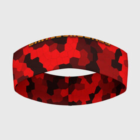Повязка на голову 3D с принтом PUBG Red Military в Санкт-Петербурге,  |  | Тематика изображения на принте: battle royal | playerunknowns battlegrounds | pubg | пабг | пубг