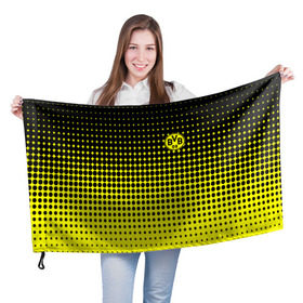 Флаг 3D с принтом FC Borussia 2018 Original #2 в Санкт-Петербурге, 100% полиэстер | плотность ткани — 95 г/м2, размер — 67 х 109 см. Принт наносится с одной стороны | borussia dortmund | fc | боруссия | спорт | спортивные | фк | футбол