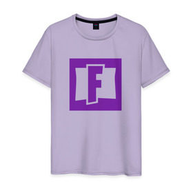Мужская футболка хлопок с принтом Fortnite logo в Санкт-Петербурге, 100% хлопок | прямой крой, круглый вырез горловины, длина до линии бедер, слегка спущенное плечо. | 