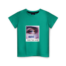 Детская футболка хлопок с принтом Face No Love в Санкт-Петербурге, 100% хлопок | круглый вырез горловины, полуприлегающий силуэт, длина до линии бедер | Тематика изображения на принте: face