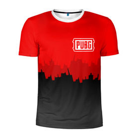 Мужская футболка 3D спортивная с принтом PUBG BLOOD в Санкт-Петербурге, 100% полиэстер с улучшенными характеристиками | приталенный силуэт, круглая горловина, широкие плечи, сужается к линии бедра | playerunknowns battlegrounds | pubg