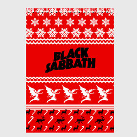 Скетчбук с принтом Праздничный Black Sabbath в Санкт-Петербурге, 100% бумага
 | 48 листов, плотность листов — 100 г/м2, плотность картонной обложки — 250 г/м2. Листы скреплены сверху удобной пружинной спиралью | black sabbath | ozzy osbourne | ангелы | билл уорд | гизер батлер | группа | знак | красный | метал | музыка | надпись | новогодний | новый год | оззи | осборн | песни | праздник | ро | рождество | рок | снежинки