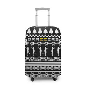Чехол для чемодана 3D с принтом Brazzers Новогодний в Санкт-Петербурге, 86% полиэфир, 14% спандекс | двустороннее нанесение принта, прорези для ручек и колес | brand | brazzers | fake taxi | faketaxi | hub | mode | new year | playboy | бразерс | бренд | мода | новогодний | новогодний brazzers | новогодний браззерс | новый год | фейк такси