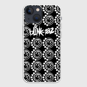 Чехол для iPhone 13 mini с принтом Blink 182 в Санкт-Петербурге,  |  | Тематика изображения на принте: blink | альтернативный рок | блинк | группа | марк хоппус | музыка | мэтт скиба | надпись | панк | панк рок | песни | поп панк | рок | скейт панк | смайл | смайлик | трэвис баркер