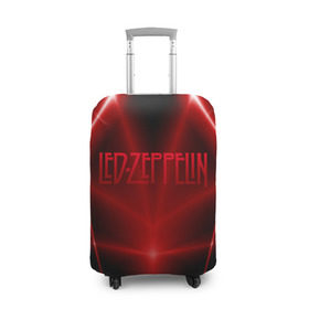 Чехол для чемодана 3D с принтом Led Zeppelin в Санкт-Петербурге, 86% полиэфир, 14% спандекс | двустороннее нанесение принта, прорези для ручек и колес | 
