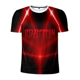 Мужская футболка 3D спортивная с принтом Led Zeppelin в Санкт-Петербурге, 100% полиэстер с улучшенными характеристиками | приталенный силуэт, круглая горловина, широкие плечи, сужается к линии бедра | 