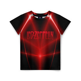 Детская футболка 3D с принтом Led Zeppelin в Санкт-Петербурге, 100% гипоаллергенный полиэфир | прямой крой, круглый вырез горловины, длина до линии бедер, чуть спущенное плечо, ткань немного тянется | Тематика изображения на принте: 