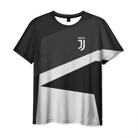 Мужская футболка 3D с принтом Juventus 2018 Geometry Sport в Санкт-Петербурге, 100% полиэфир | прямой крой, круглый вырез горловины, длина до линии бедер | fc | juventus | спорт | спортивные | фк | футбол | футбольный клуб | ювентус