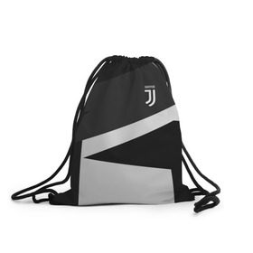 Рюкзак-мешок 3D с принтом Juventus 2018 Geometry Sport в Санкт-Петербурге, 100% полиэстер | плотность ткани — 200 г/м2, размер — 35 х 45 см; лямки — толстые шнурки, застежка на шнуровке, без карманов и подкладки | Тематика изображения на принте: fc | juventus | спорт | спортивные | фк | футбол | футбольный клуб | ювентус