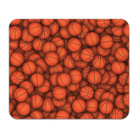 Коврик прямоугольный с принтом Баскетбольные мячи в Санкт-Петербурге, натуральный каучук | размер 230 х 185 мм; запечатка лицевой стороны | basketball | баскетбол | мяч | мячик | оранжевый | паттерн | спорт | текстура