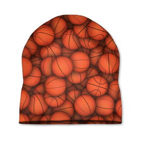Шапка 3D с принтом Баскетбольные мячи в Санкт-Петербурге, 100% полиэстер | универсальный размер, печать по всей поверхности изделия | basketball | баскетбол | мяч | мячик | оранжевый | паттерн | спорт | текстура