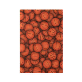 Обложка для паспорта матовая кожа с принтом Баскетбольные мячи в Санкт-Петербурге, натуральная матовая кожа | размер 19,3 х 13,7 см; прозрачные пластиковые крепления | basketball | баскетбол | мяч | мячик | оранжевый | паттерн | спорт | текстура