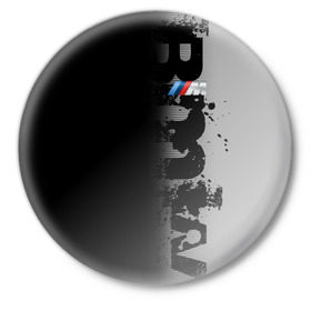 Значок с принтом BMW 2018 M Black Grey в Санкт-Петербурге,  металл | круглая форма, металлическая застежка в виде булавки | bmw | bmw motorsport | bmw performance | carbon | m | motorsport | performance | sport | бмв | карбон | моторспорт | спорт