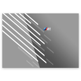 Поздравительная открытка с принтом BMW 2018 M Sport в Санкт-Петербурге, 100% бумага | плотность бумаги 280 г/м2, матовая, на обратной стороне линовка и место для марки
 | bmw | автомобильные | бмв | машины